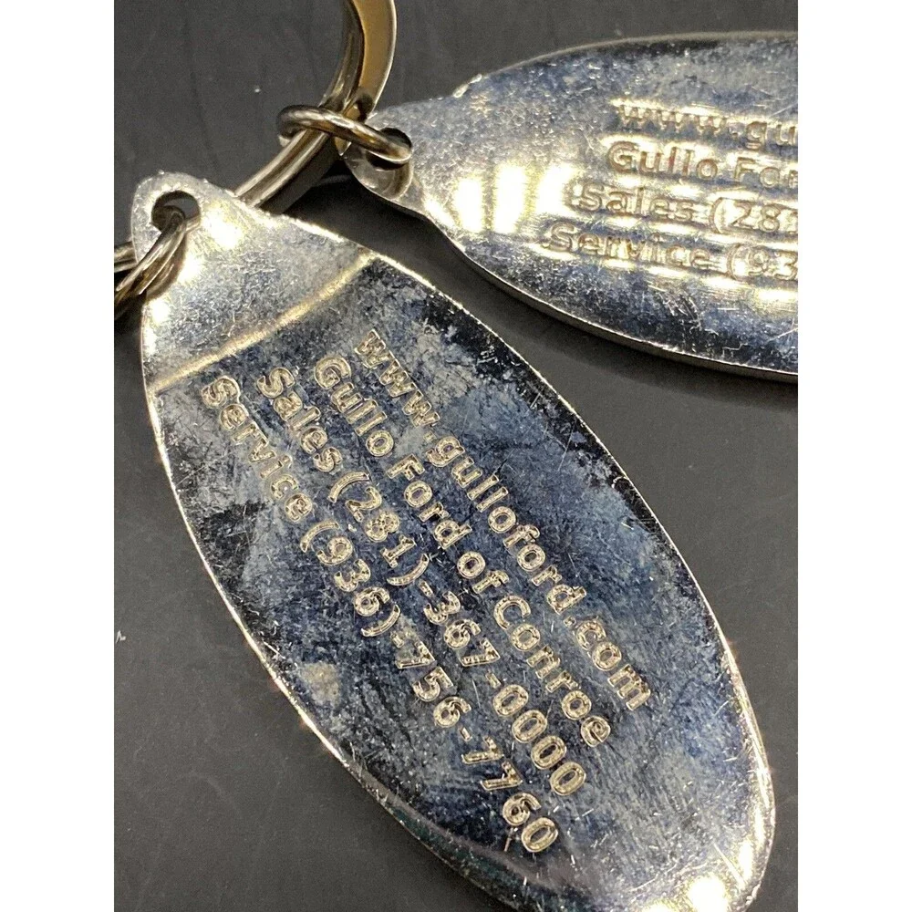 GULLO Ford 2 Emblem Keychains Metal Ford Charms, Gullo Ford Of Conroe, Texas